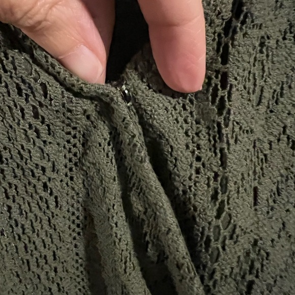 Roxy Olive Green Lace Romper - Picture 3 of 12